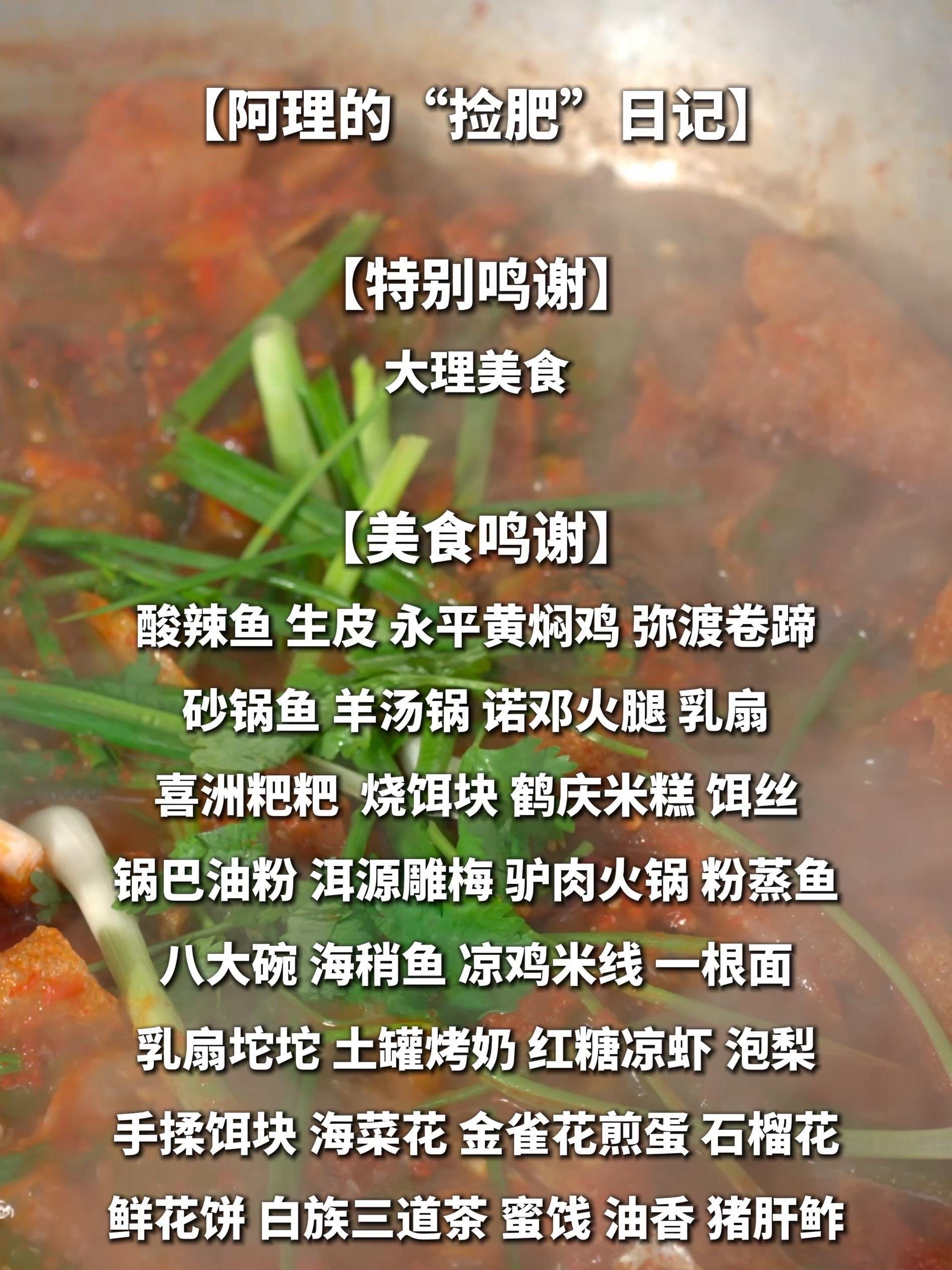 感谢大理美食让阿理“捡肥”成功！电影谢幕 结算画面 美食推荐官 在大理爱上生活