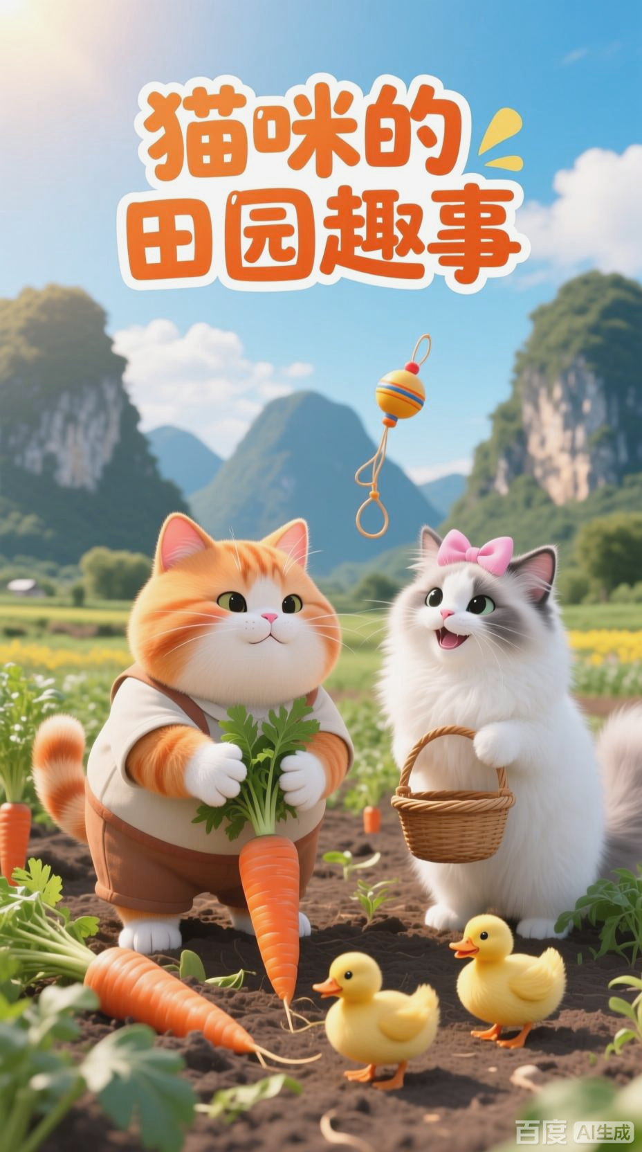 拟人化猫咪的田园趣事