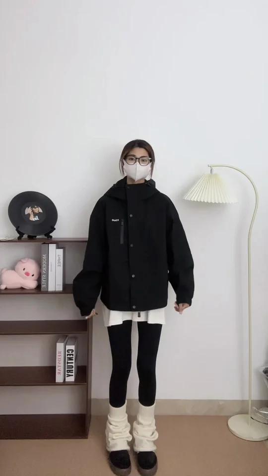 166|山系穿搭三合一羽绒冲锋衣鲨鱼裤