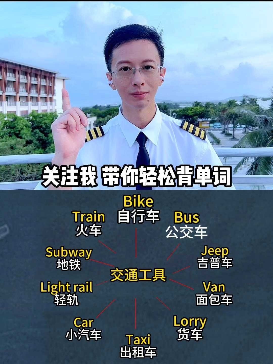 10秒钟记住10个关于交通工具的英语单词