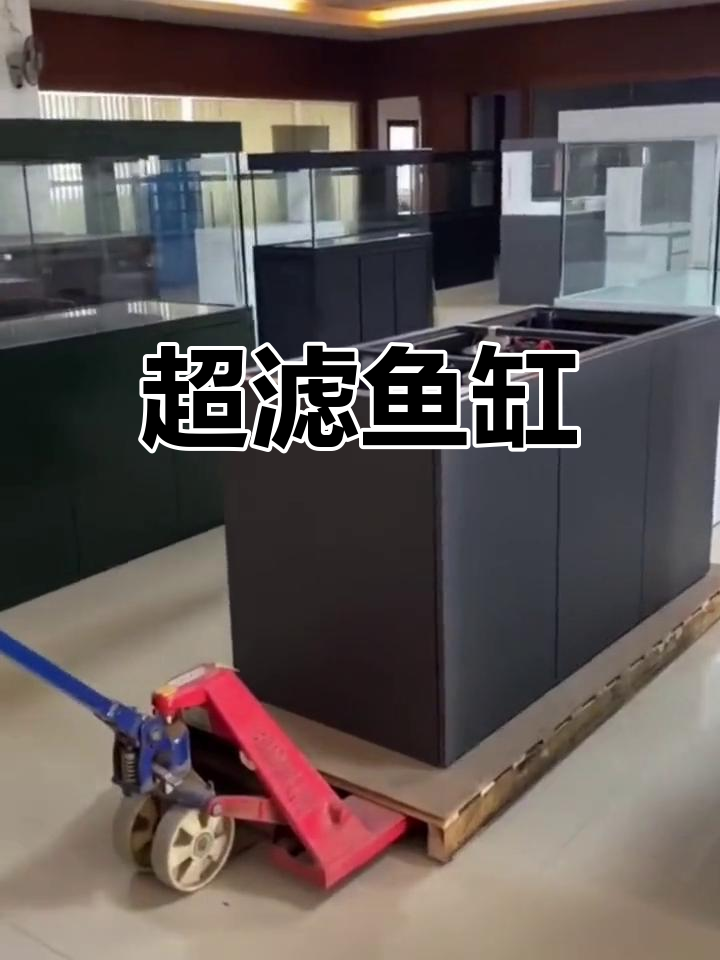 玄武灰超滤鱼缸,153尺寸一体设计,二次回流更纯净