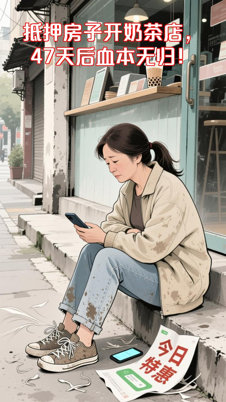 奶茶店加盟陷阱:她抵押房子开店,47天后血本无归!