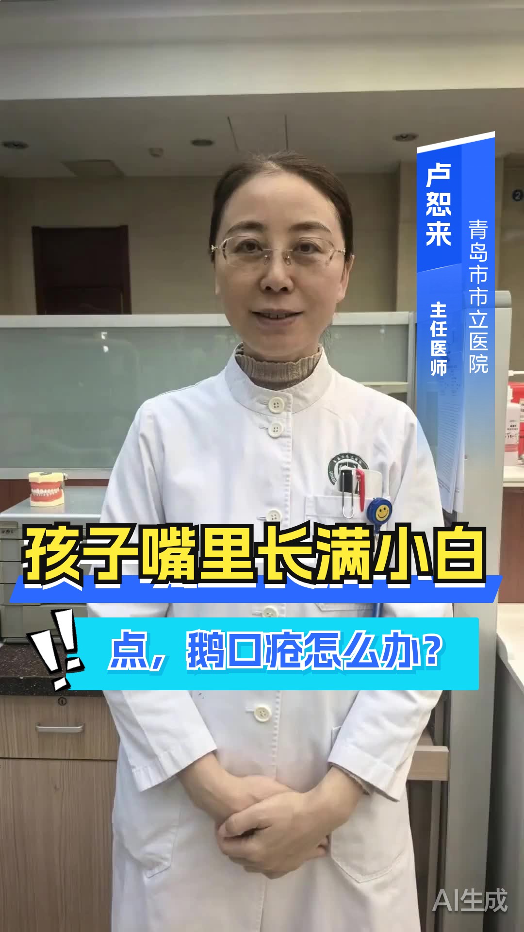 孩子嘴里长满小白点，鹅口疮怎么办？