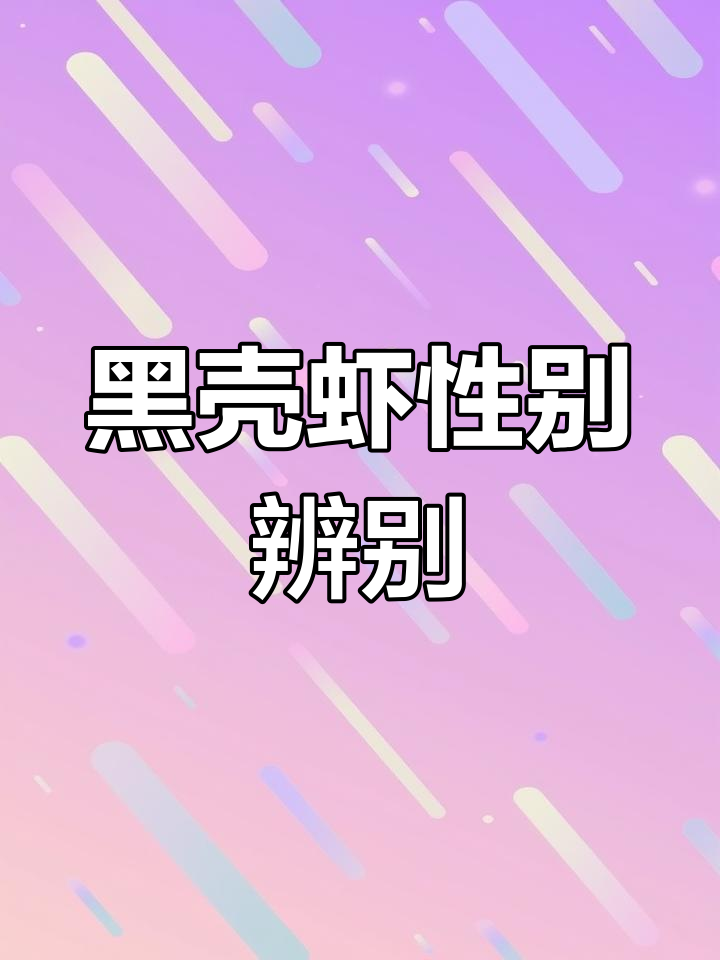 雌雄黑壳虾的明显区别