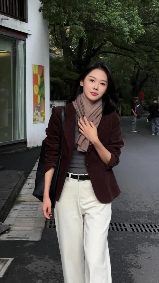 穿西服的季节极简韩系的大气感