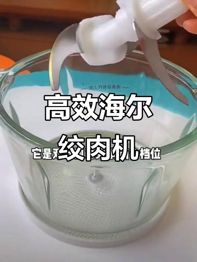 海尔绞肉机:双叶四刀头设计,轻松切出细腻馅料