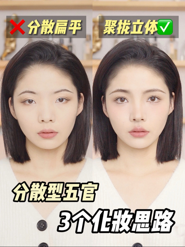 五官判断眼距宽分散性五官正确化妆思路
