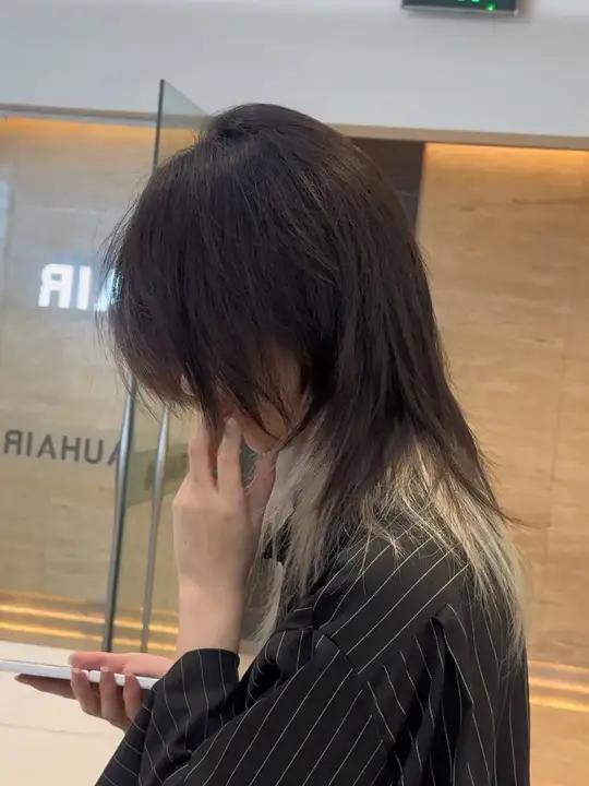 不烫不染纯剪的长款狼尾鲻鱼头(免打理版本)