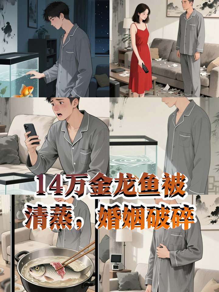 为逼丈夫认错,妻子将他价值14万的金龙鱼清蒸,丈夫:必须离婚