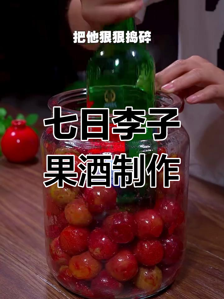李子果酒七天酿,简单步骤教你做低度甜美酒