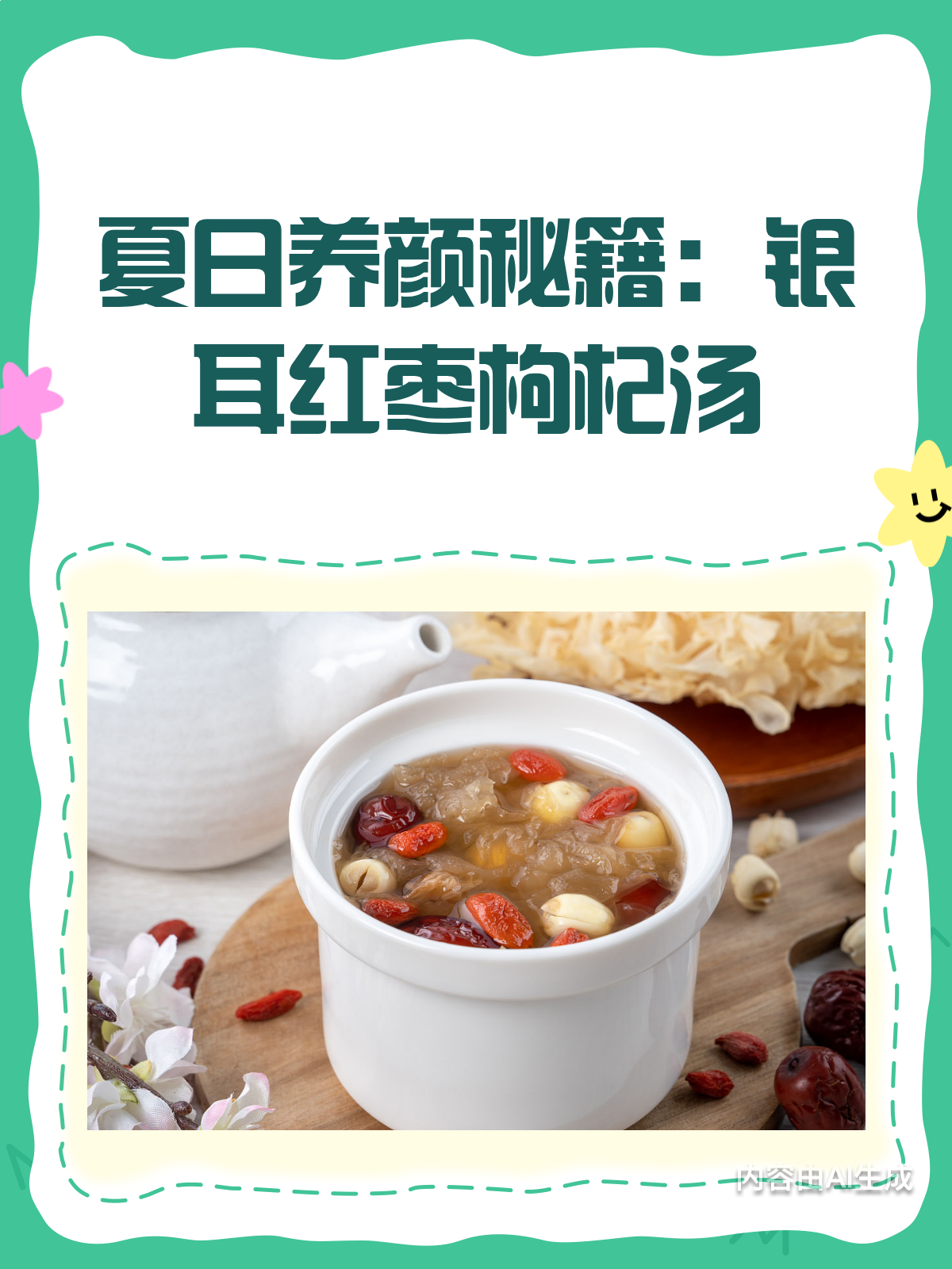 夏日养颜秘籍!银耳红枣枸杞汤来啦