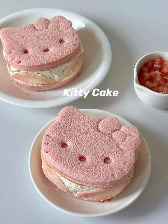 0难度Kitty伯爵红茶蜜桃蛋糕 超好吃~