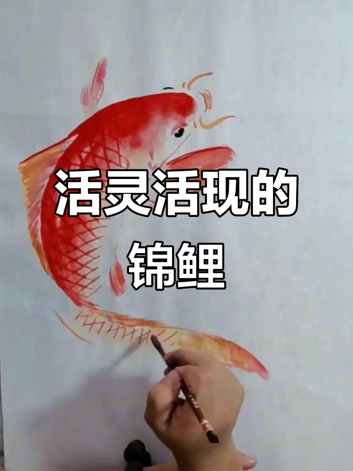 画鲤鱼技巧:如何让鳞片更真实,线条更有活力