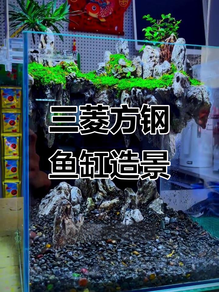 天空之城鱼缸造景,水陆景观完美融合