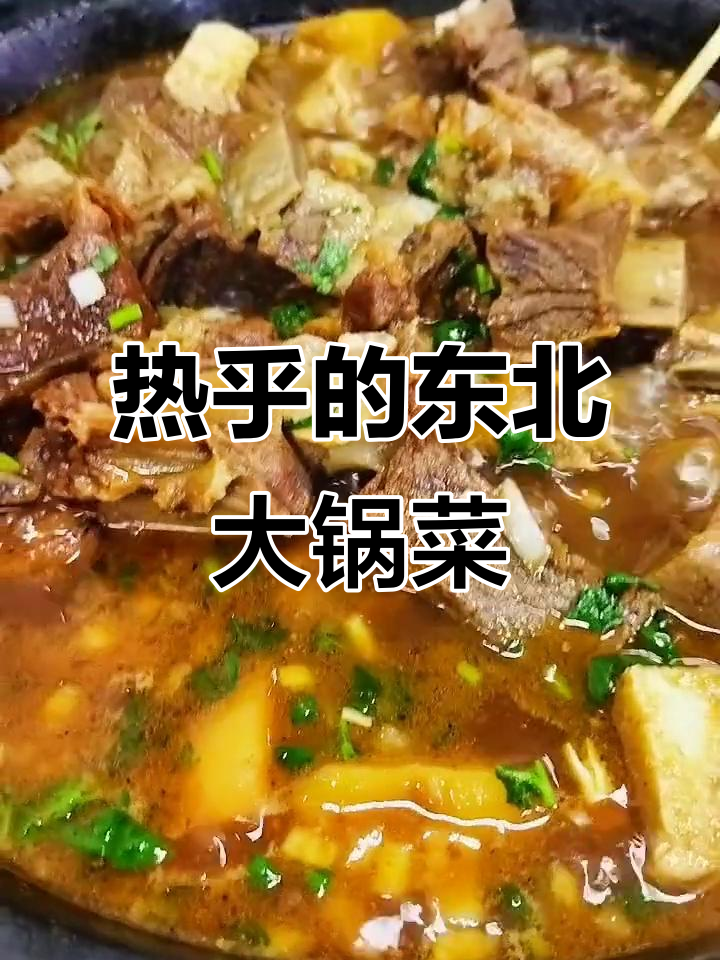 东北铁锅炖,牛排牛尾一锅出,香气扑鼻让人无法抗拒