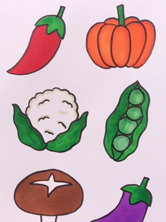 蔬菜简笔画,有你爱吃蔬菜?