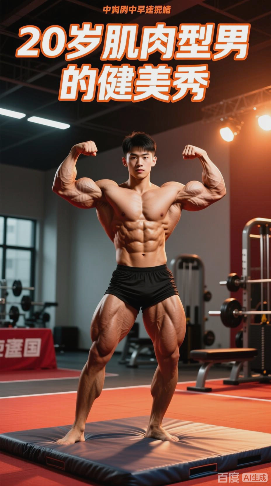 20岁肌肉型男健美秀