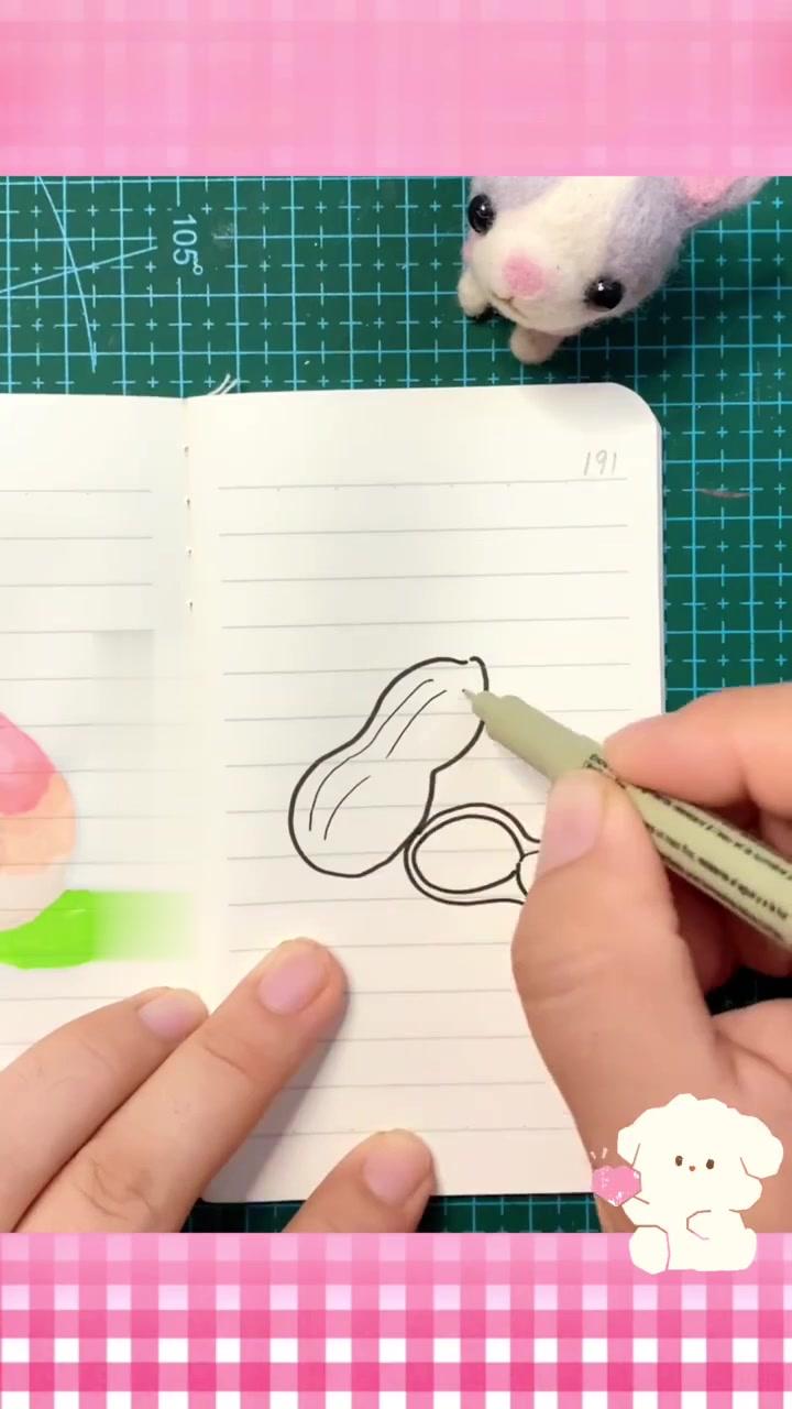 每日一画(191)简笔画花生