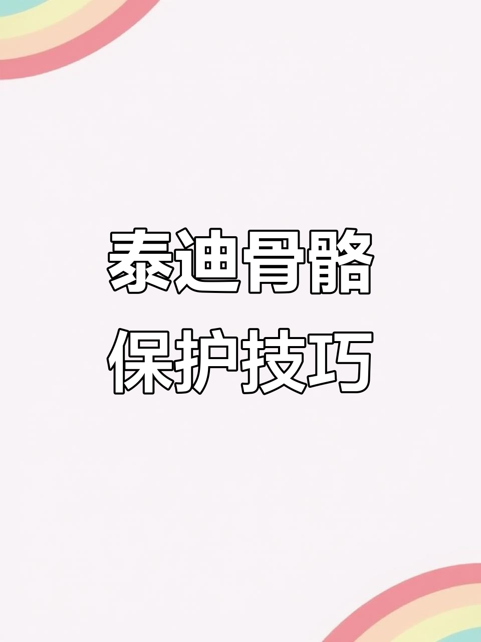 如何保护泰迪的骨骼健康,避免骨折?