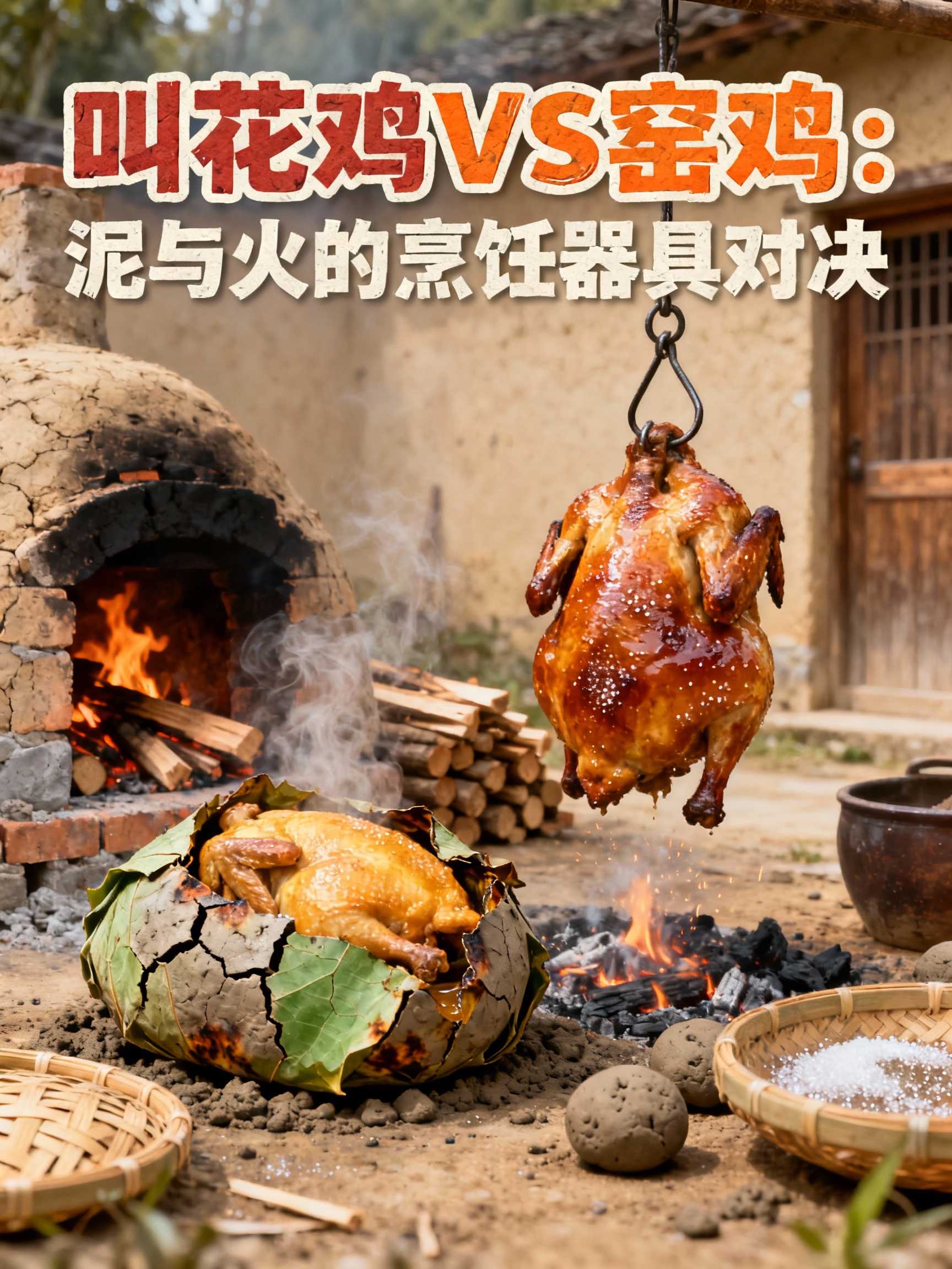 叫花鸡VS窑鸡:泥与火的烹饪器具对决