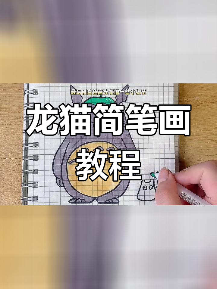 轻松学画龙猫简笔画