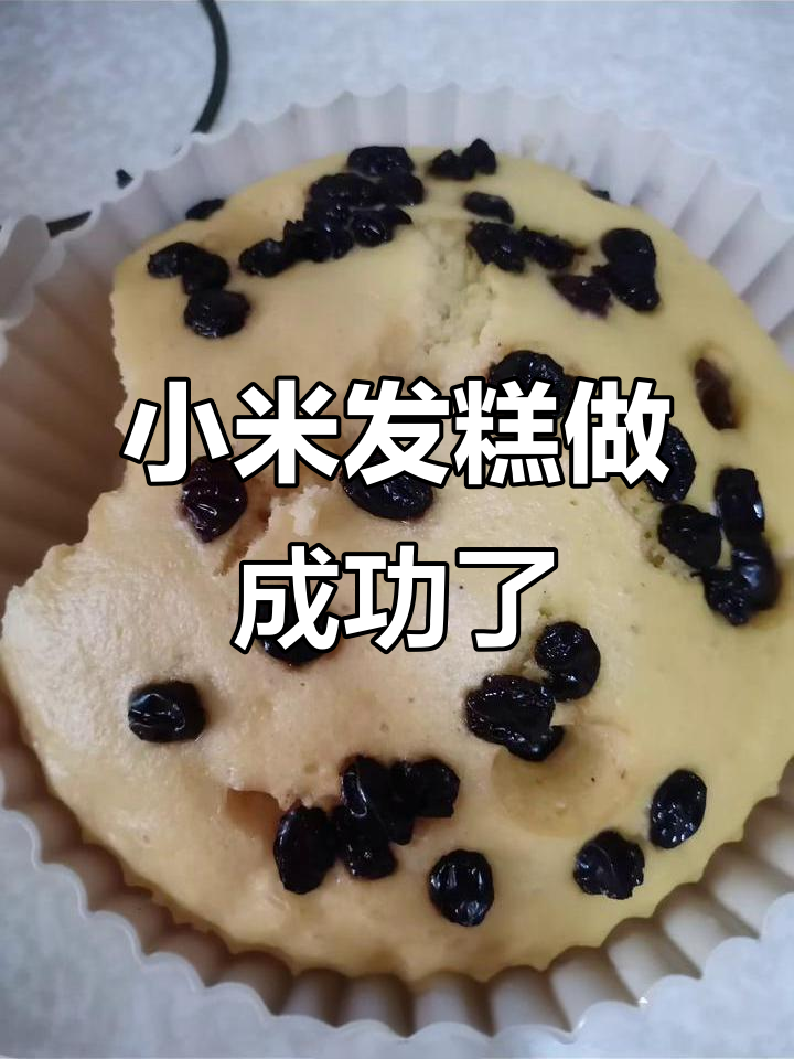 小米面发糕成功做出,蓬松喧软超满足