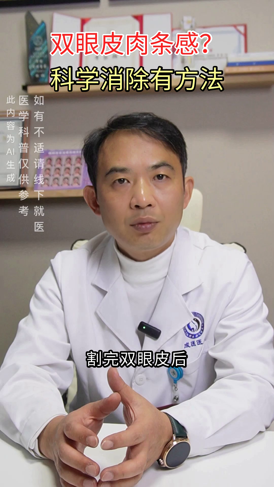 双眼皮肉条感怎么消除？