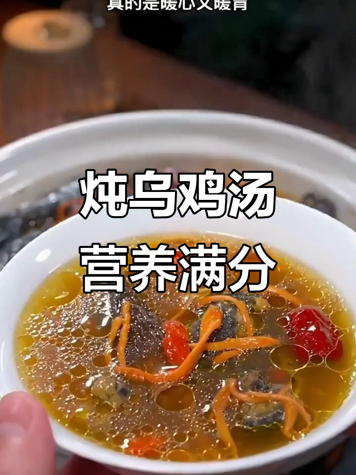冬季暖心乌鸡汤，滋补又美味，老婆喝完小脸红扑扑