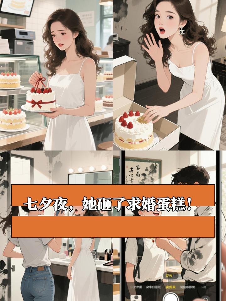 男友七夕求婚时，她突然砸了蛋糕转身就走！