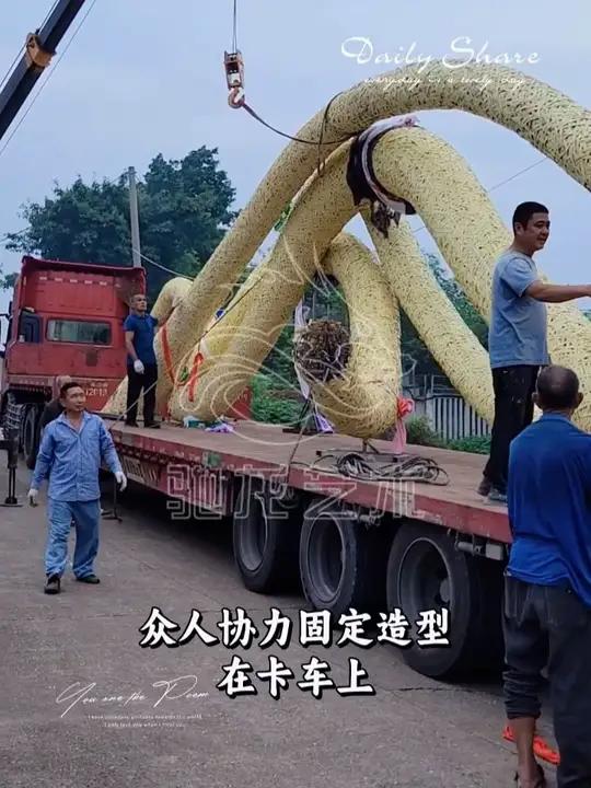 大型竹编景观艺术装置造型定制 湖北客户定制的菊花展大型竹编景观艺术装置,武汉东湖高新区42