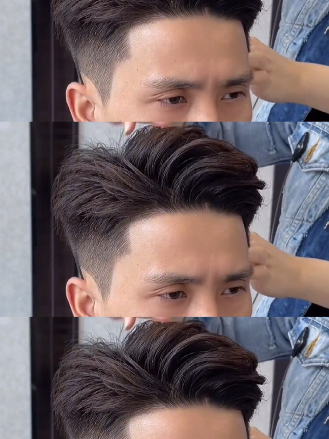 港式三七分 成熟稳重分适合脸型圆脸 鹅蛋脸 长脸男生衬衣正装