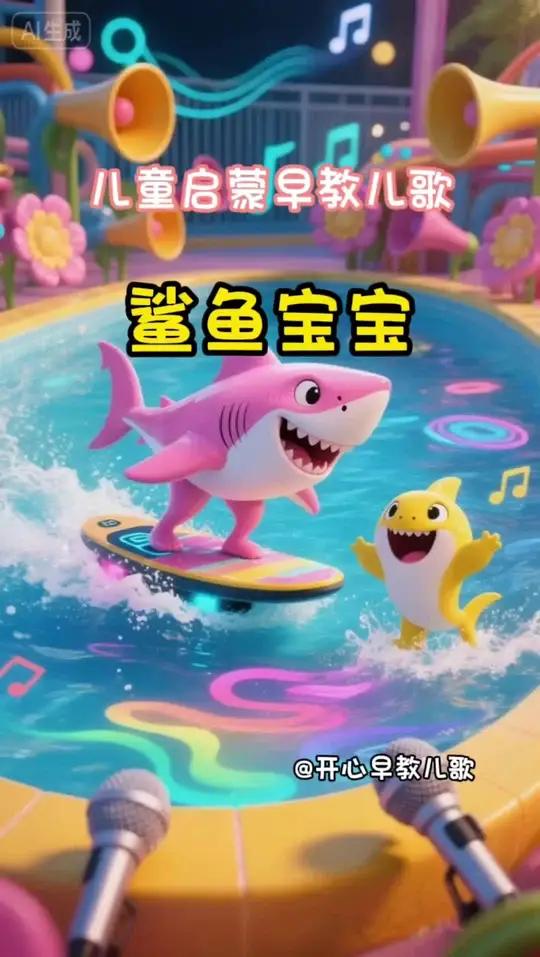 儿童启蒙早教儿歌-鲨鱼宝宝 早教儿歌，儿歌动画/3至6岁幼儿动画片/3至6岁儿童视频/小孩