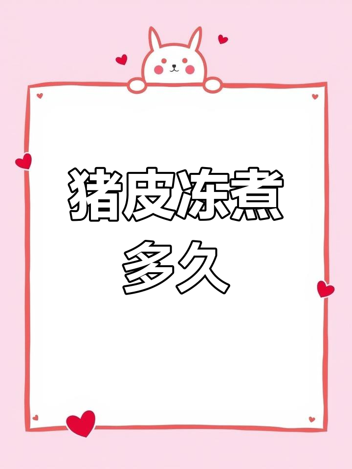 猪皮冻的最佳煮制时间