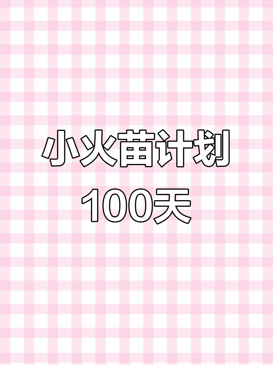 100天,小火苗计划持续燃烧!