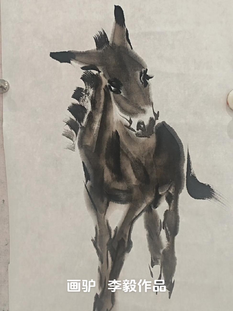 毛驴 画家李毅 写意画