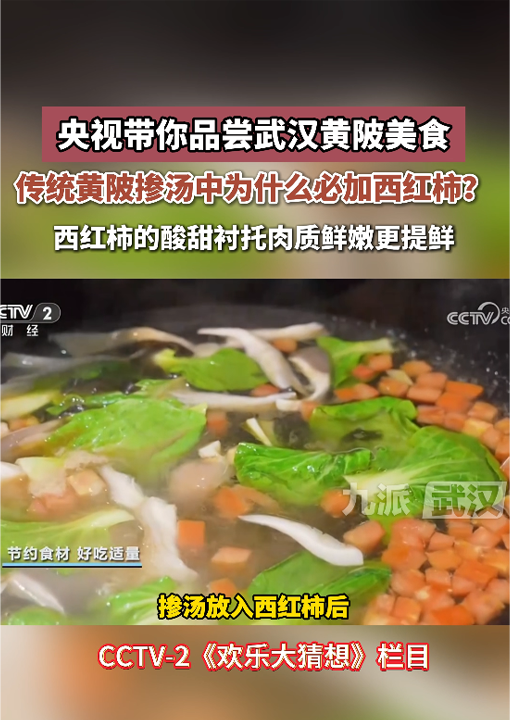 央视带你品尝武汉黄陂美食,传统黄陂掺汤中为什么必加西红柿?