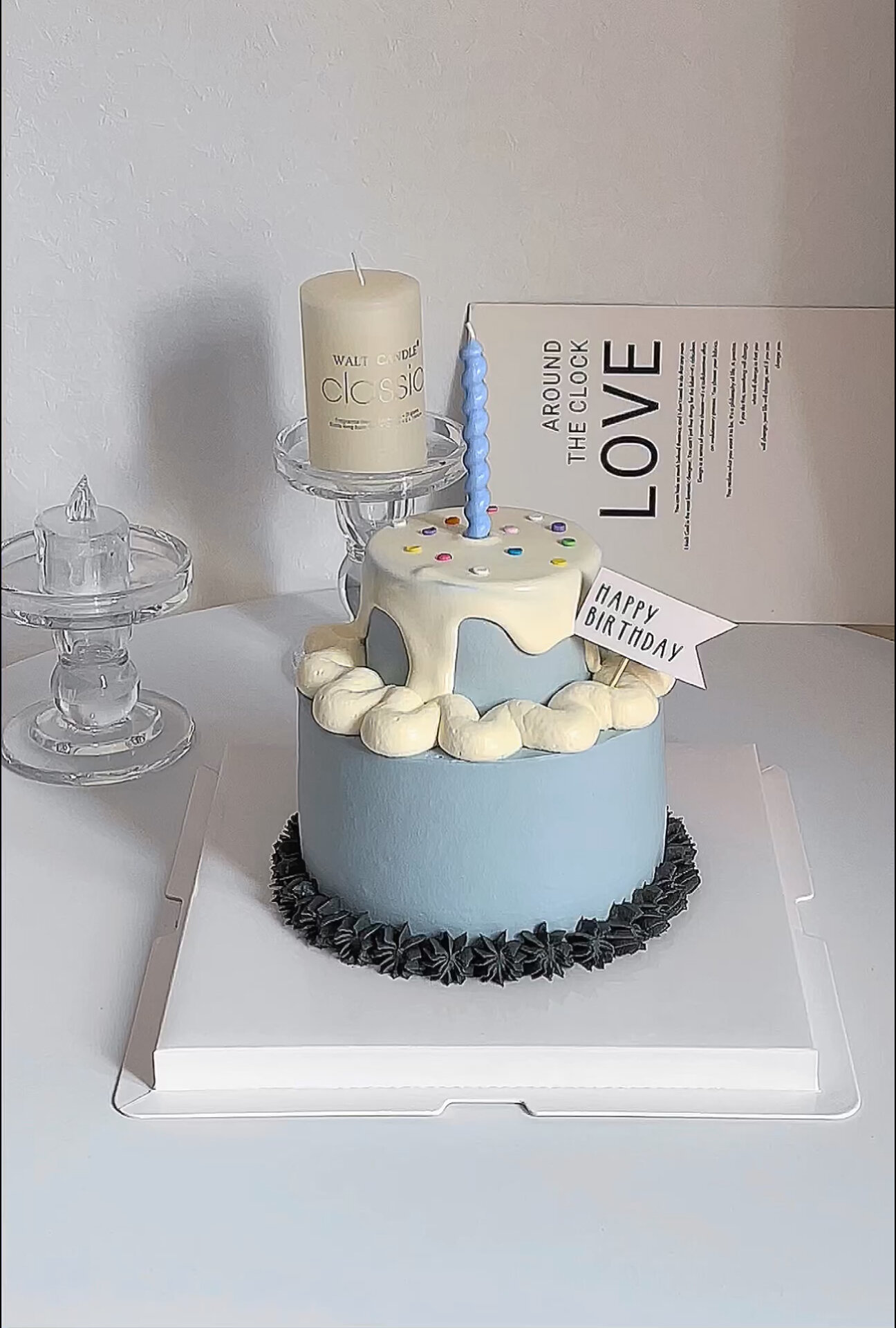 男生蛋糕,小双层生日蛋糕