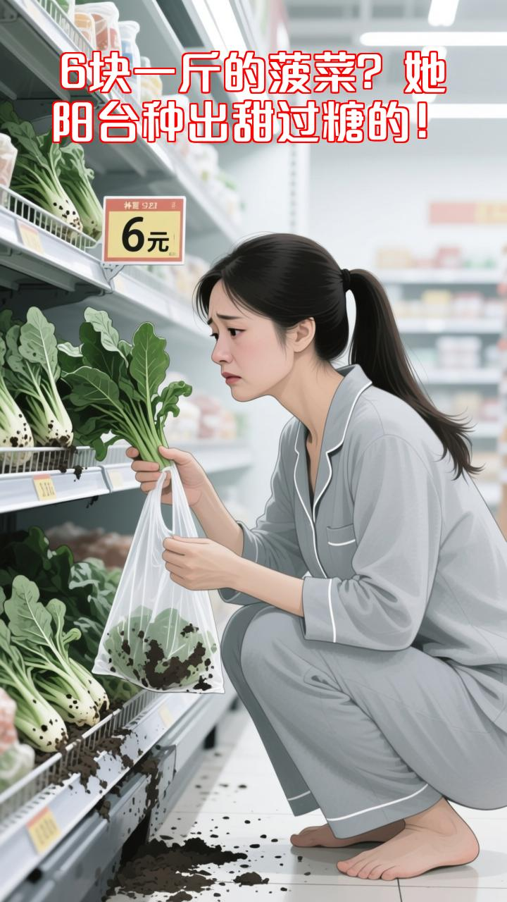 冬天菠菜6块一斤,她在阳台种出甜过糖的!