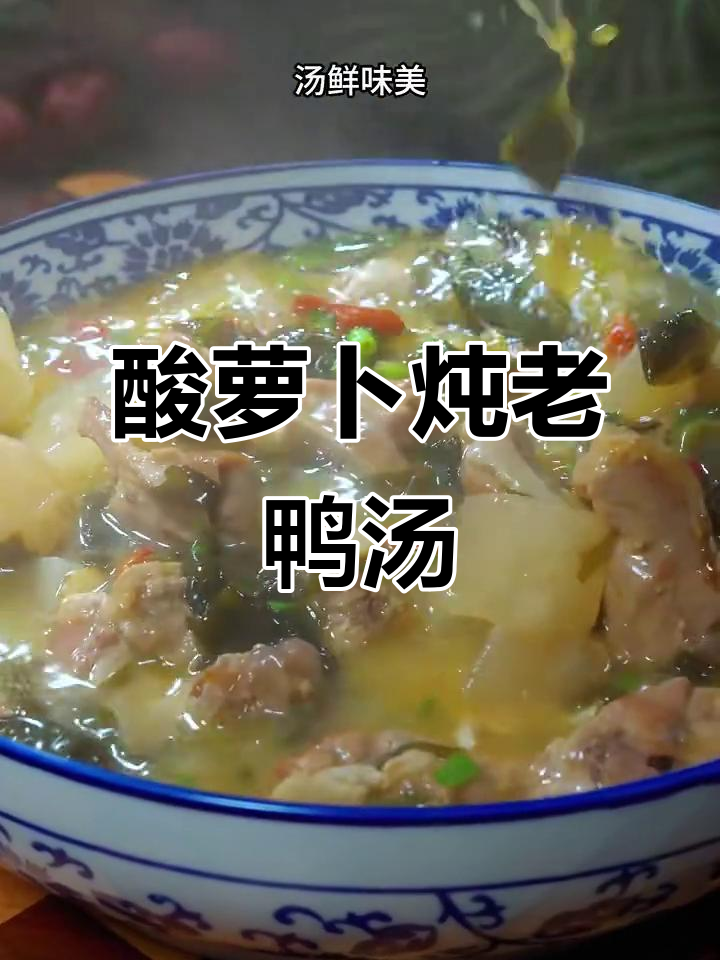 秋冬必备酸萝卜老鸭汤，开胃又下饭
