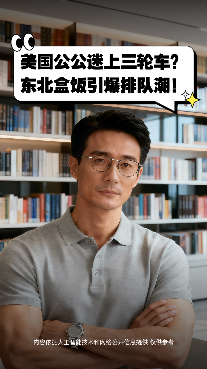 美国公公迷上三轮车？东北盒饭引爆排队潮！