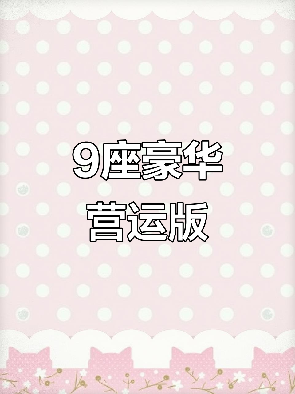 豪华九座商务车,旅游公司热选!舒适与实用并存