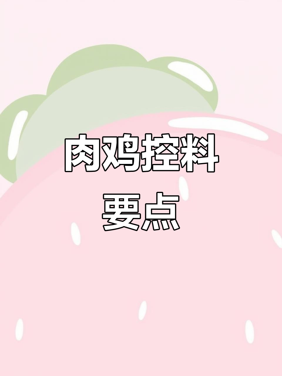 控料技巧大揭秘，如何科学饲养肉鸡