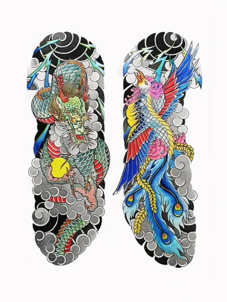 昆明纹身|老传统龙凤呈祥开衫