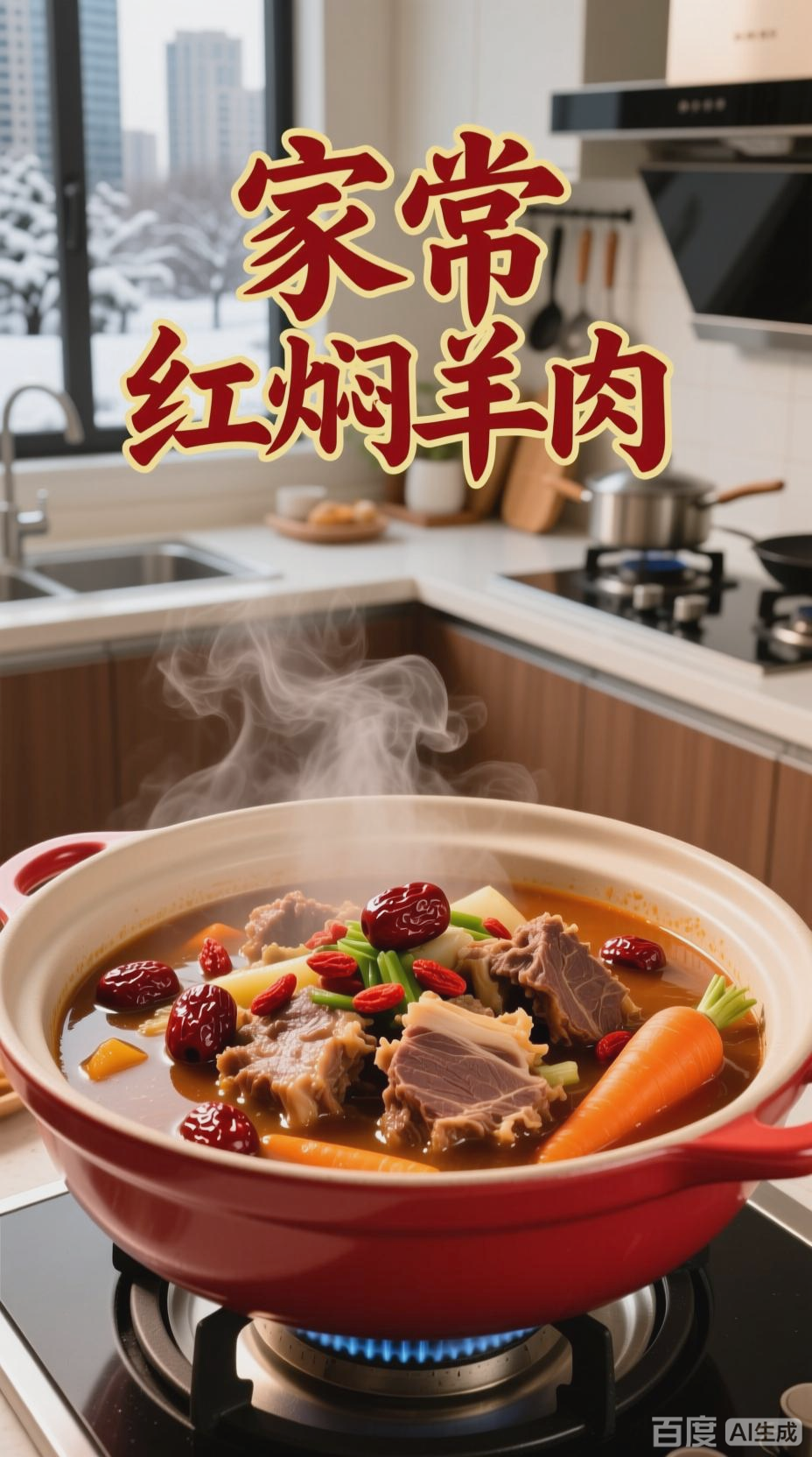 红焖羊肉，家常美味做法