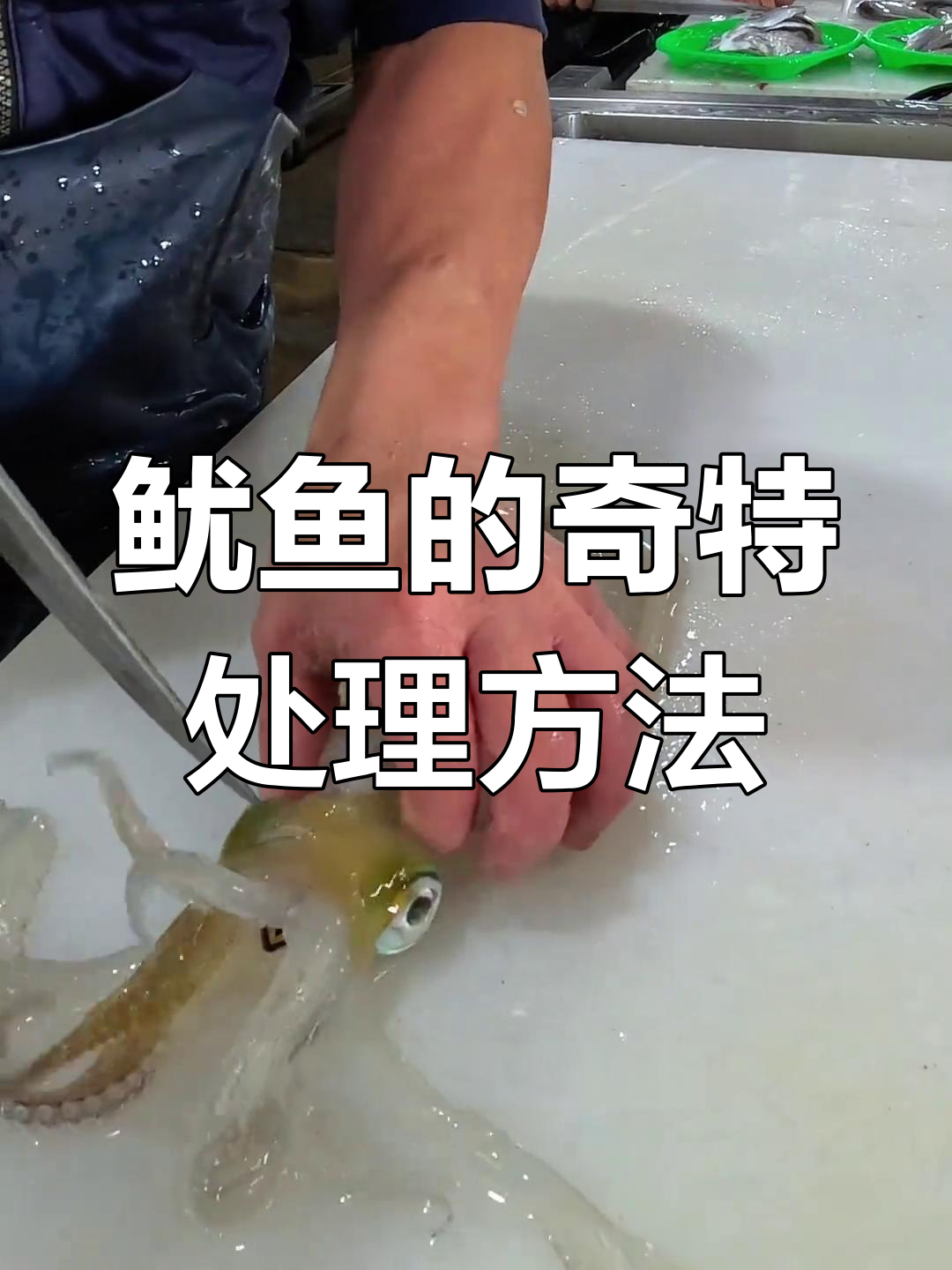 日本人杀鱿鱼,活体处理,方式独特令人惊讶