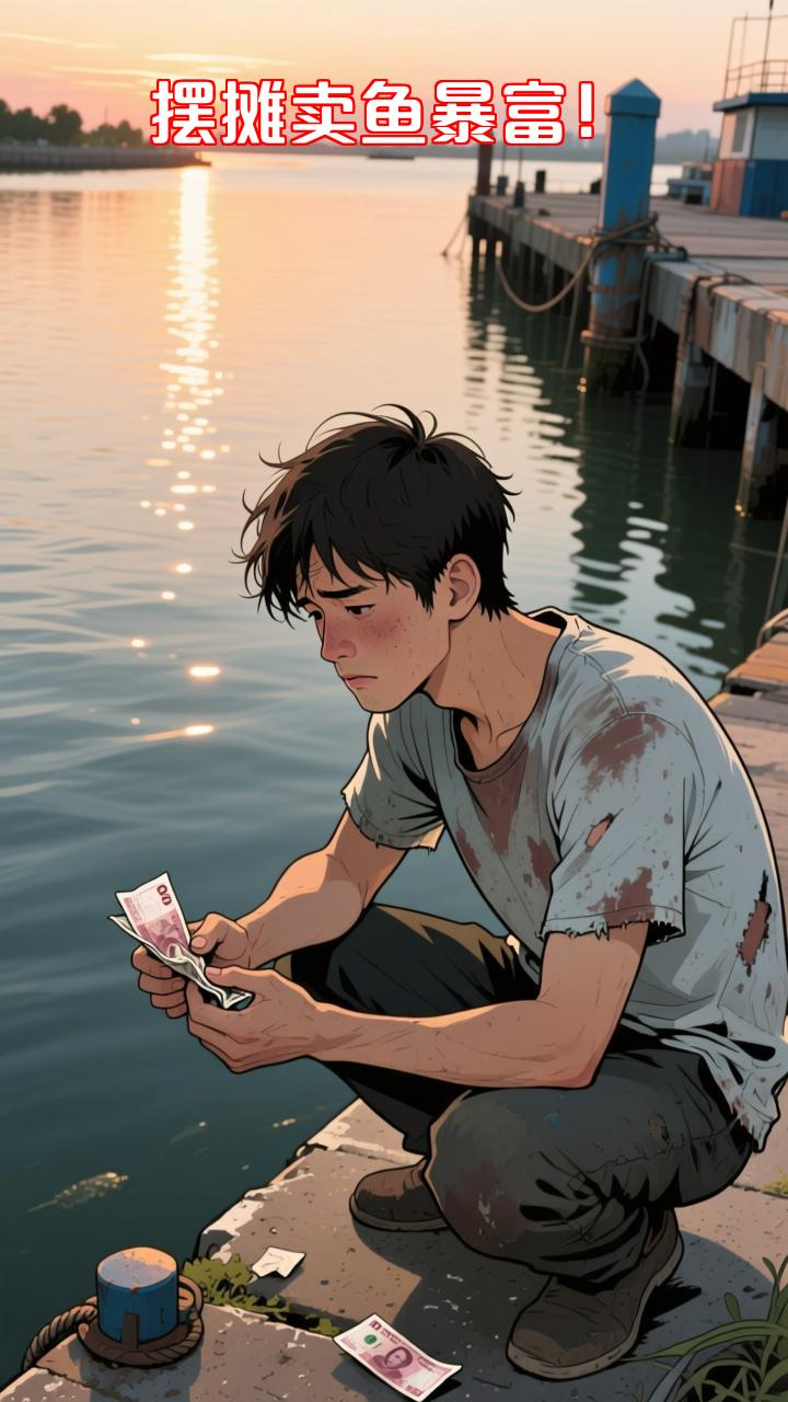 穷小子摆摊卖鱼，竟钓到天价黄唇鱼暴富！