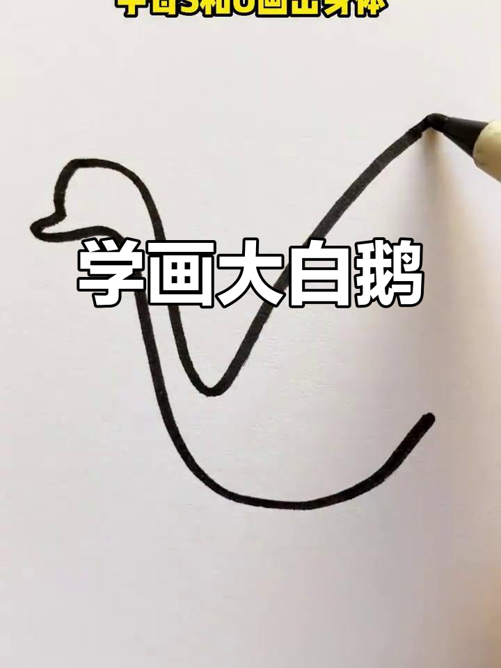 轻松学画大白鹅,步骤简单又有趣