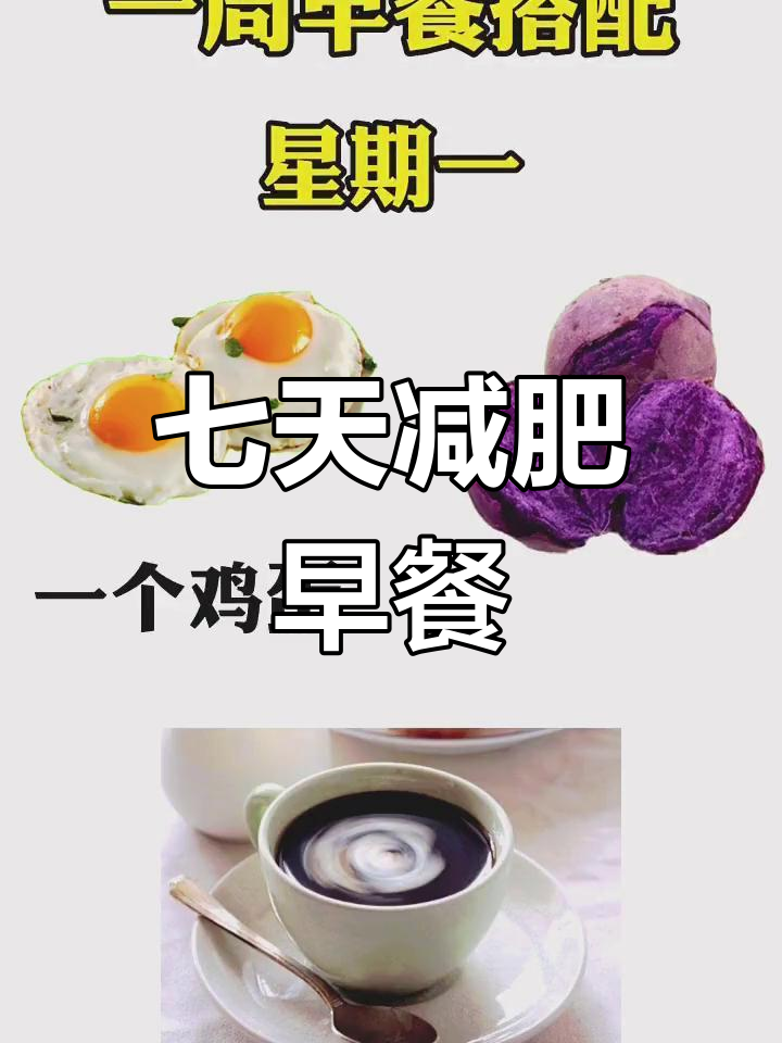 一周健康早餐搭配,轻松减脂