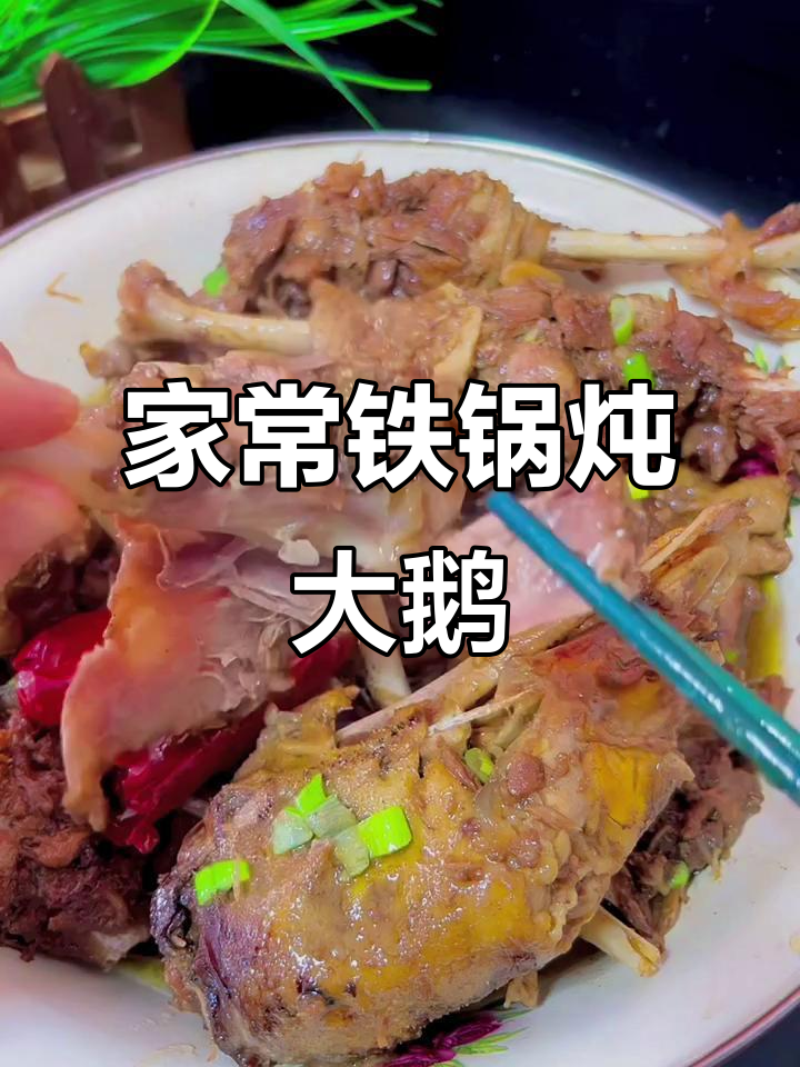 铁锅炖大鹅，东北家乡味，肉质软烂入味
