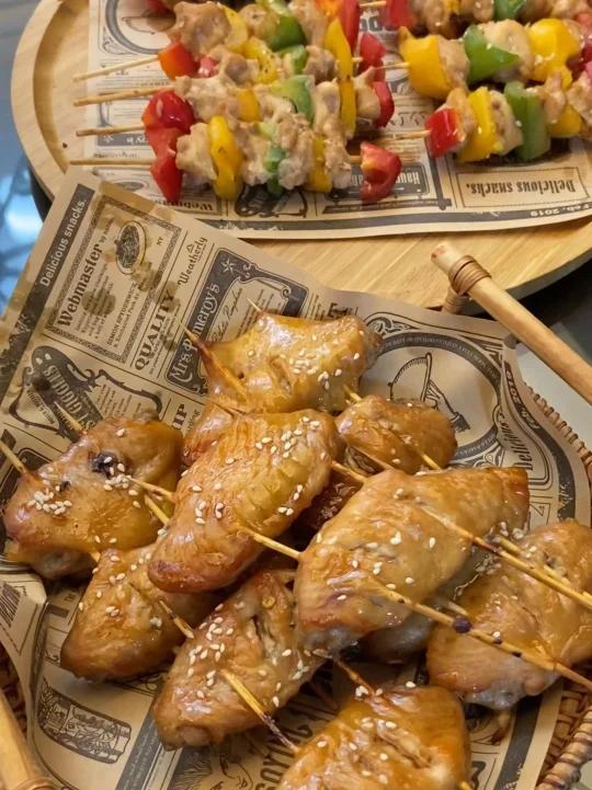 彩椒鸡肉串蜂蜜烤鸡翅|隔壁小孩馋哭系列!